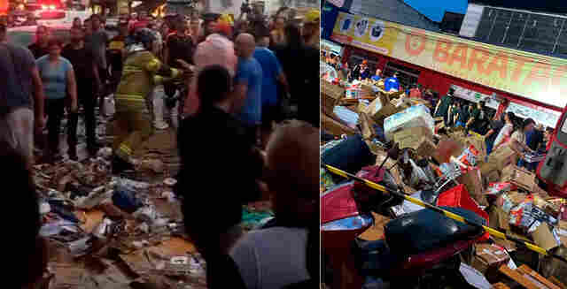 Vídeo: pavimento de loja cai em Cacoal e mata mulher após fortes chuvas