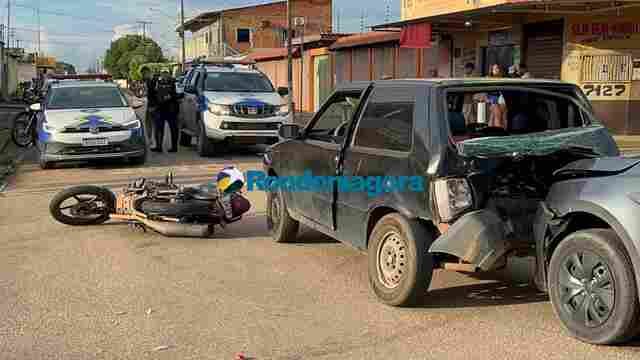 Carro conduzido por condutor sem CNH causa grave acidente com duas vítimas na zona leste