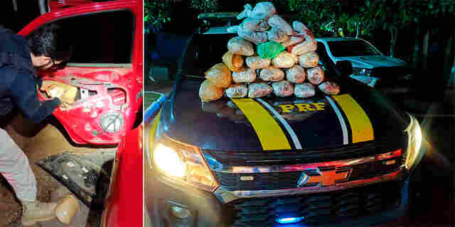 PRF prende traficante com 11 kg de maconha escondidos nas laterais de carro