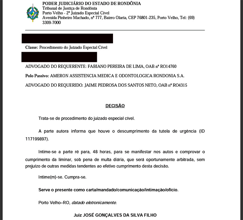 Ameron ignora ordem judicial há mais de 10 dias e paciente internada corre sério risco em Porto Velho