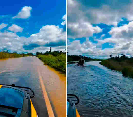 Guajará-Mirim isolada: águas de igarapé começam a baixar e risco para o tráfego é apenas para motos, diz PRF