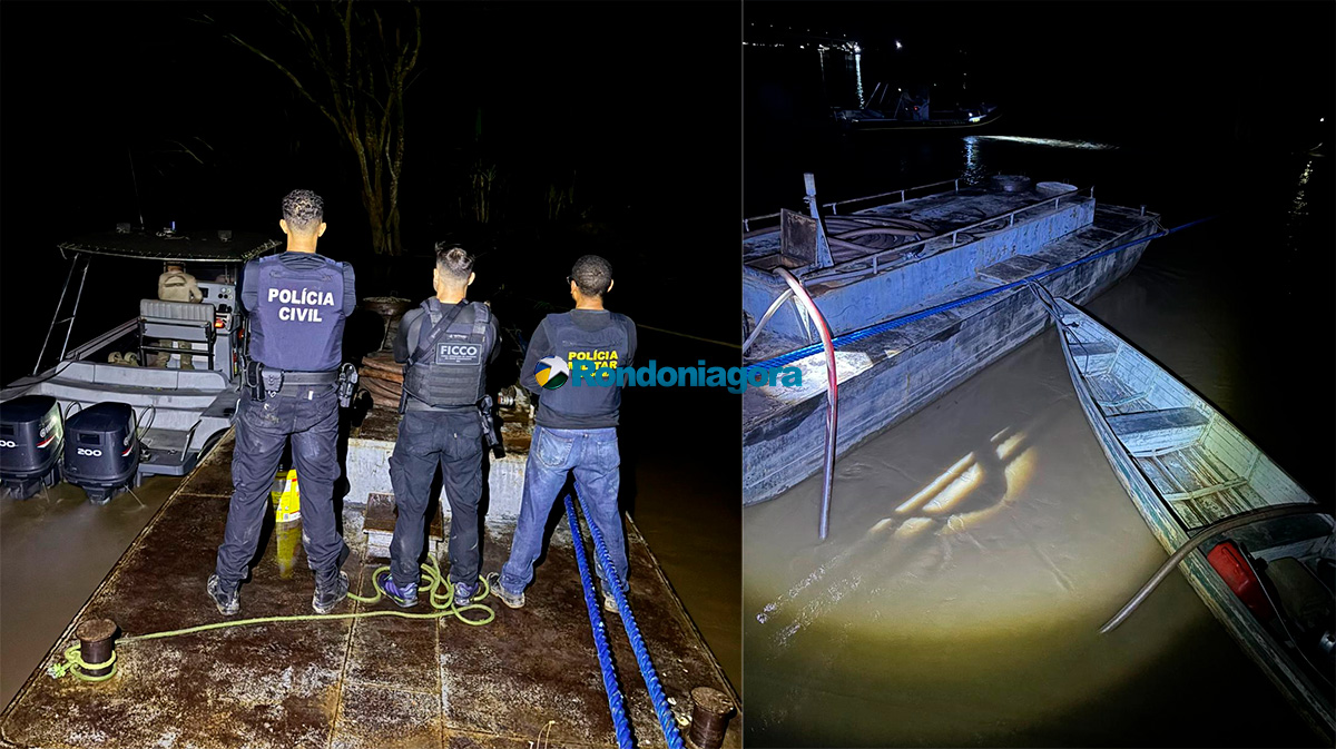 Ação conjunta frustra tentativa de furto de combustível no rio Madeira, em Porto Velho