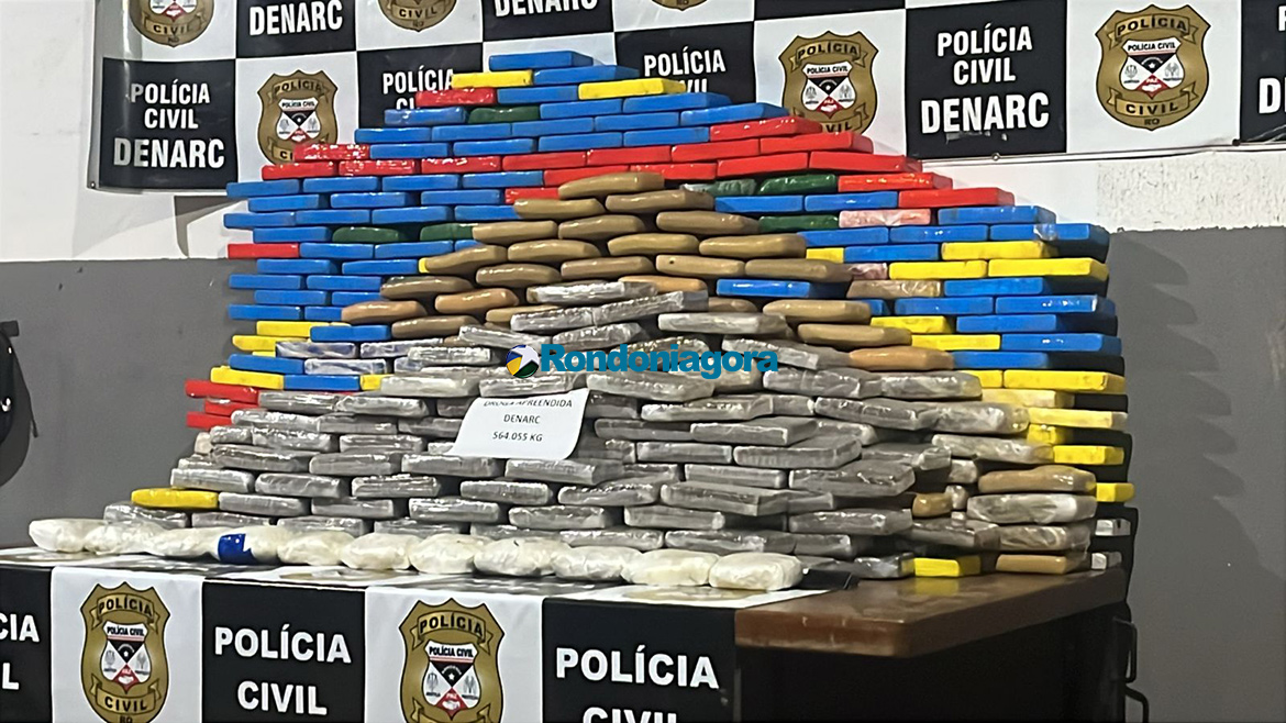 Seis veículos e mais de 500 kg de drogas são apreendidos pelo Denarc em Porto Velho