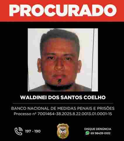 Suspeito de homicídio brutal está foragido e Polícia pede ajuda