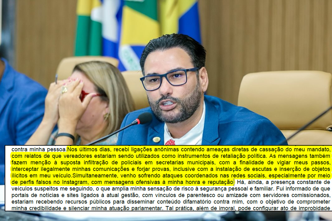 Vereador denuncia ameaças e perseguição política; reunião com prefeito revela troca de apoio por cargos com altos salários