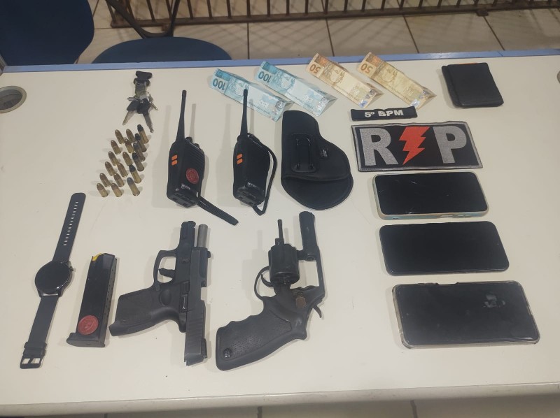 PM prende dois homens e apreende armas que seriam usadas em ataque de facções em Porto Velho