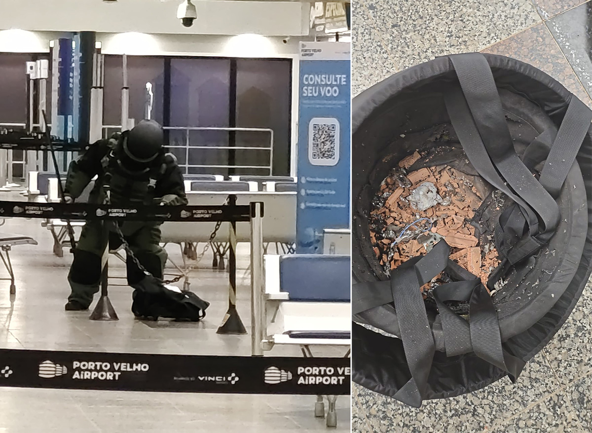 Vídeo: PM e PF detalham ação em ocorrência de suspeita de bomba no aeroporto de Porto Velho