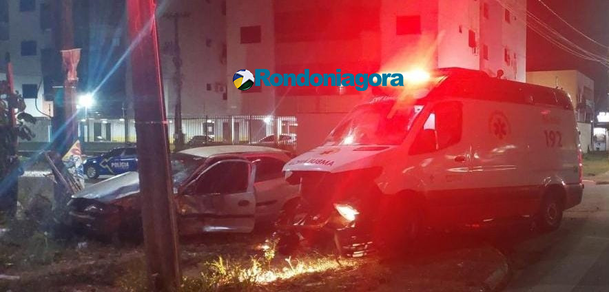 Motorista bêbado causa acidente envolvendo ambulância em Porto Velho
