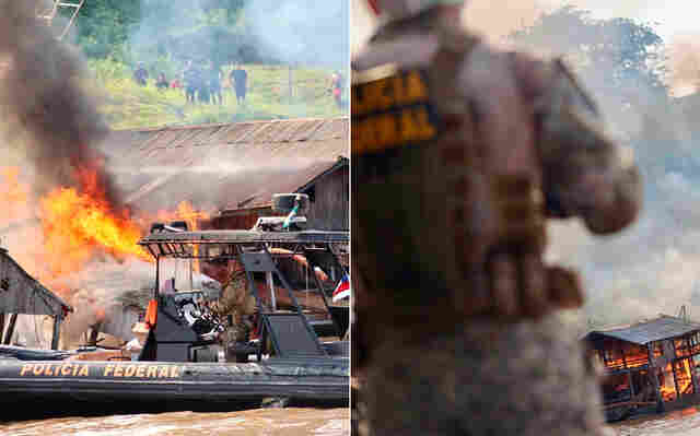 Garimpo no rio Madeira: PF destrói 138 embarcações em apenas cinco dias em Rondônia