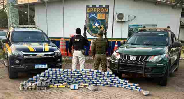 PRF apreende mais de 130 kg de drogas durante fiscalização na BR-364 em Porto Velho