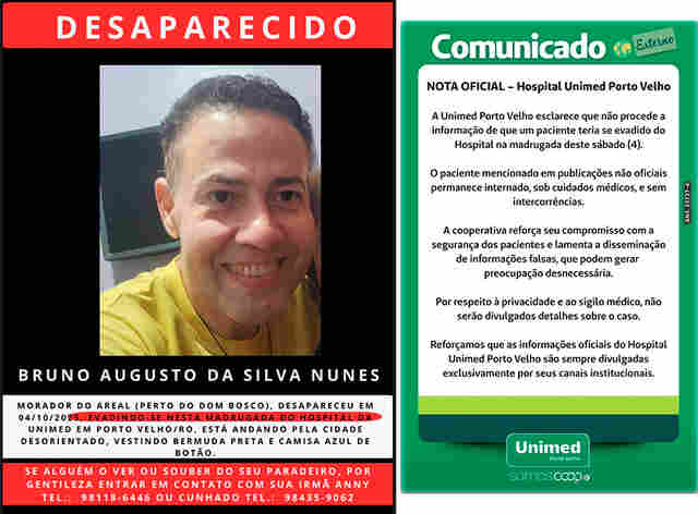 Unimed nega sumiço de paciente, família reage e denuncia omissão, desorganização e falta de transparência