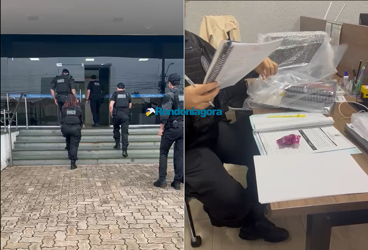 Vídeos mostram operação da Polícia e MP na Câmara Municipal de Porto Velho
