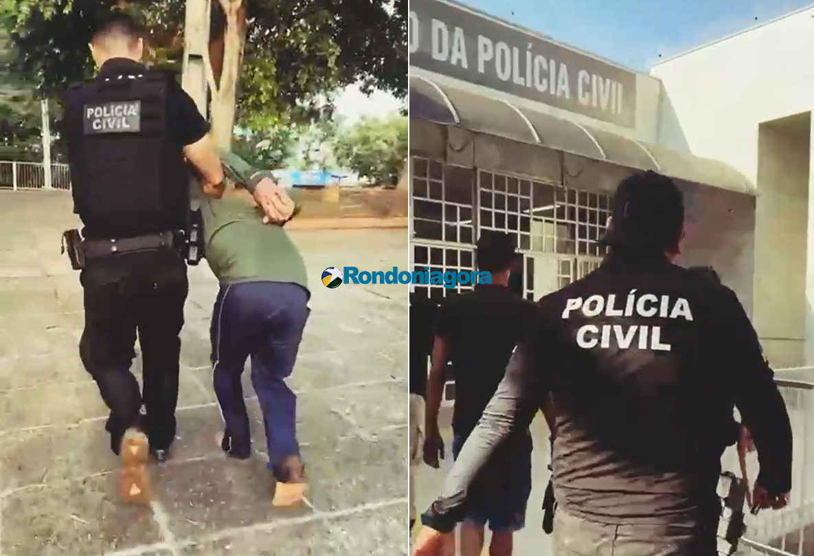 Vídeo: Polícia Civil prende suspeito e conduz dois para depoimentos em investigação sobre duplo homicídio em Porto Velho