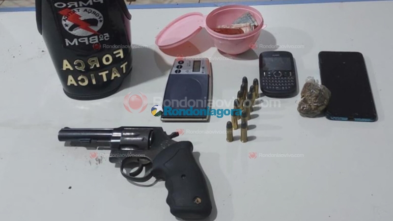 Arma roubada é apreendida e dois são presos por tráfico na zona leste de Porto Velho