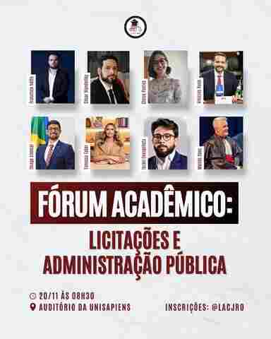 Fórum Acadêmico discute licitações e administração pública em Porto Velho