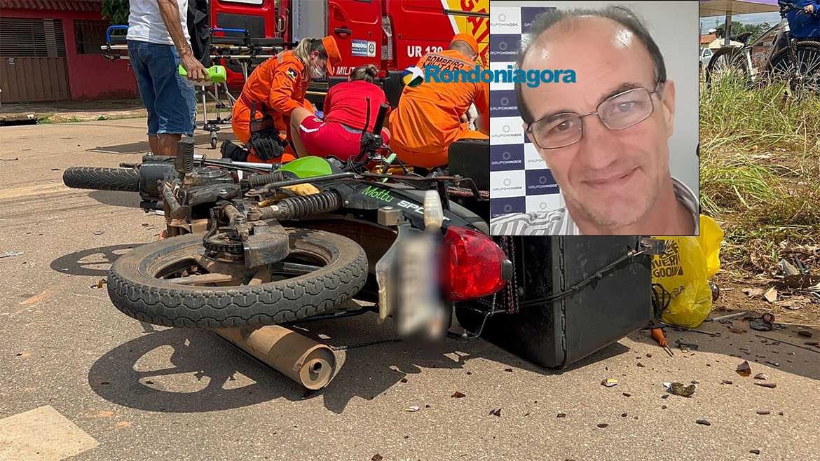 Motoboy de 62 anos morre após colisão entre moto e carro na zona Leste de Porto Velho