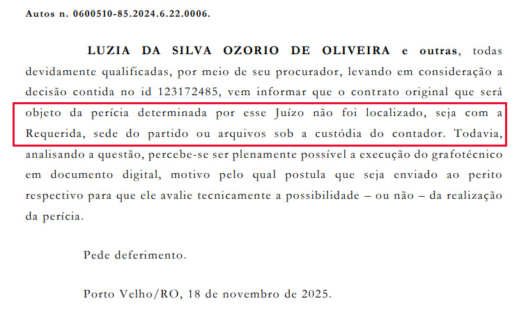 Contrato some antes de perícia e acentua suspeita de fraude na nominata do PSB