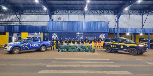 PRF-RO, PMRO, BPFron e Gefron-MT apreendem 491 kg de cocaína em operação conjunta
