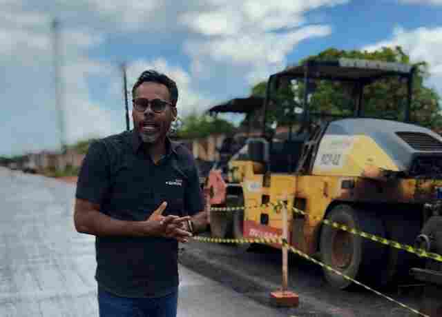 Vereador Dr. Santana mantém fiscalização firme e contínua nas obras do Programa Tchau Poeira