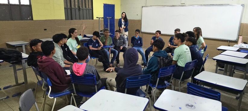 Estudantes recebem atividades de preven&ccedil;&atilde;o a viol&ecirc;ncia, bullying e abuso em a&ccedil;&atilde;o do TJRO