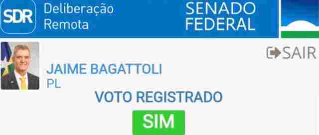 Por justi&ccedil;a &agrave;s fam&iacute;lias afetadas pelo 8 de Janeiro, senador Bagattoli vota sim ao PL 2162/2023