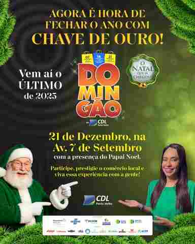 &Uacute;ltimo Doming&atilde;o da CDL de 2025 acontece neste domingo na avenida 7 de setembro