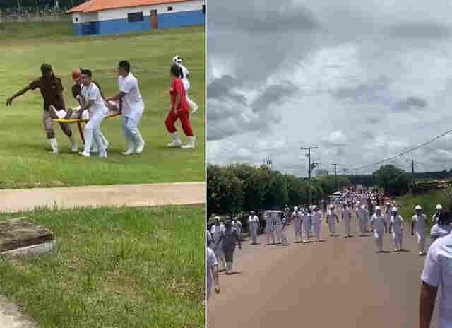 V&iacute;deo: vazamento de am&ocirc;nia provoca p&acirc;nico e evacua&ccedil;&atilde;o de frigor&iacute;fico em Cacoal