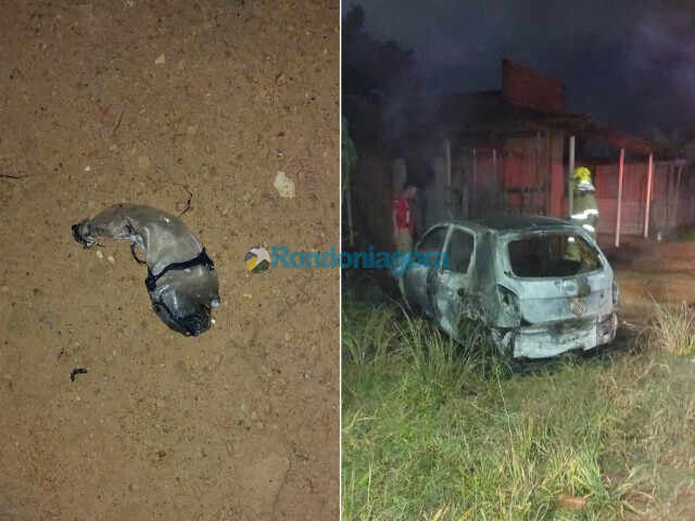 Ataque com coquetel molotov destrói carro durante a madrugada na capital