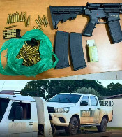 Draco 2 recupera caminhonetes da Sedam e apreende fuzil