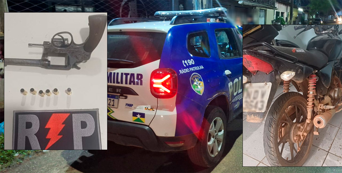 PM prende dupla armada com moto roubada ap&oacute;s ataques a provedor de internet