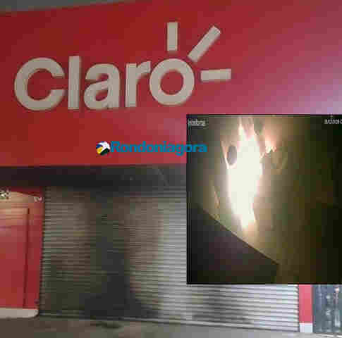 Criminosos tentam incendiar loja da Claro em Porto Velho