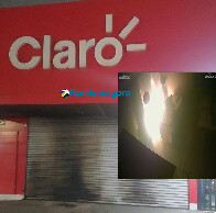 Criminosos tentam incendiar loja da Claro em Porto Velho