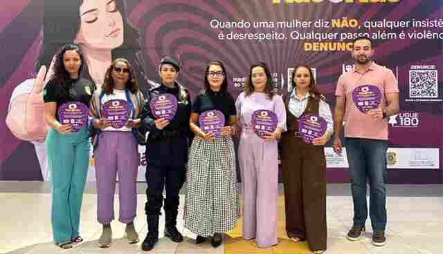Em refor&ccedil;o &agrave; campanha &ldquo;N&atilde;o &eacute; N&atilde;o&rdquo; no Carnaval, MPRO realiza adesiva&ccedil;&atilde;o de conscientiza&ccedil;&atilde;o no Porto Velho Shopping