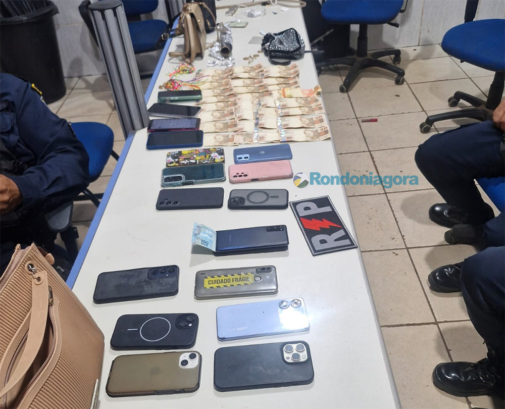 PM faz rastreamento em tempo real, prende quatro mulheres e recupera 13 celulares em Porto Velho