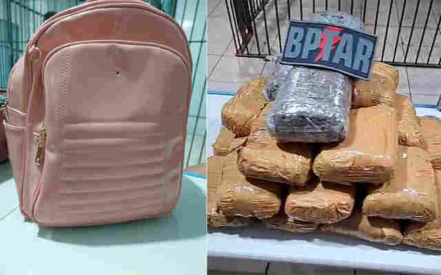 Adolescente paraense de 16 anos &eacute; apreendida com 20 kg de maconha na BR-364
