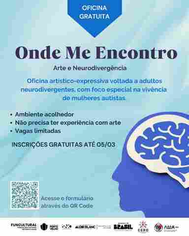 Projeto &ldquo;Onde Me Encontro&rdquo; abre inscri&ccedil;&otilde;es para oficina gratuita de Arte e Neurodiverg&ecirc;ncia em Porto Velho
