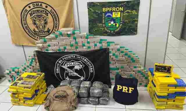 For&ccedil;as de seguran&ccedil;a apreendem quase 400 kg de drogas em Porto Velho