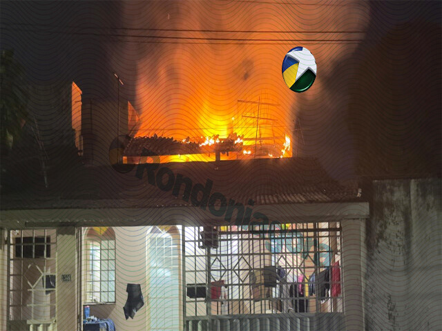 Vizinho salva mulher e duas crianças de casa em chamas em Porto Velho