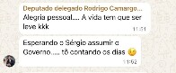 Em post, Camargo torce pela sa&iacute;da do governador Marcos Rocha

