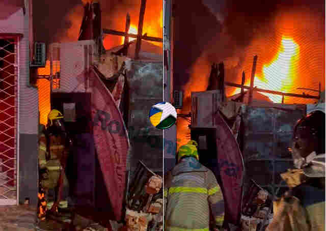 V&iacute;deo: Inc&ecirc;ndio destr&oacute;i oficina de motos no centro de Porto Velho