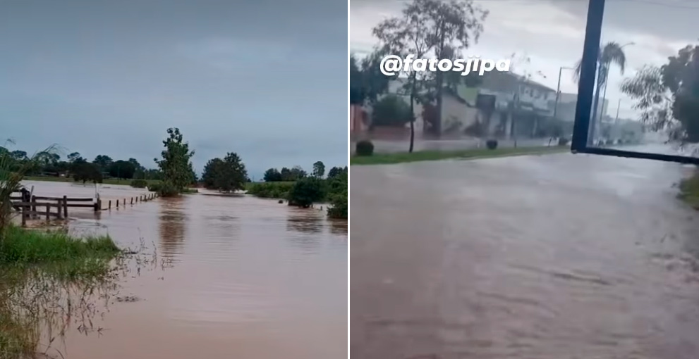 V&iacute;deo: fortes chuvas neste final de semana causam preju&iacute;zos no interior de Rond&ocirc;nia