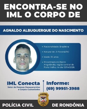 Corpo recolhido no bairro Arigol&acirc;ndia segue no IML &agrave; espera de familiares