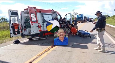 Idoso morre ap&oacute;s colis&atilde;o no km 25 da BR-319