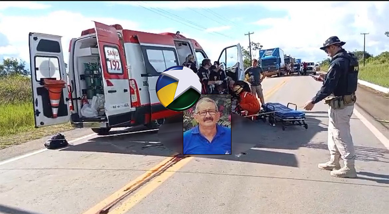 Idoso morre ap&oacute;s colis&atilde;o no km 25 da BR-319