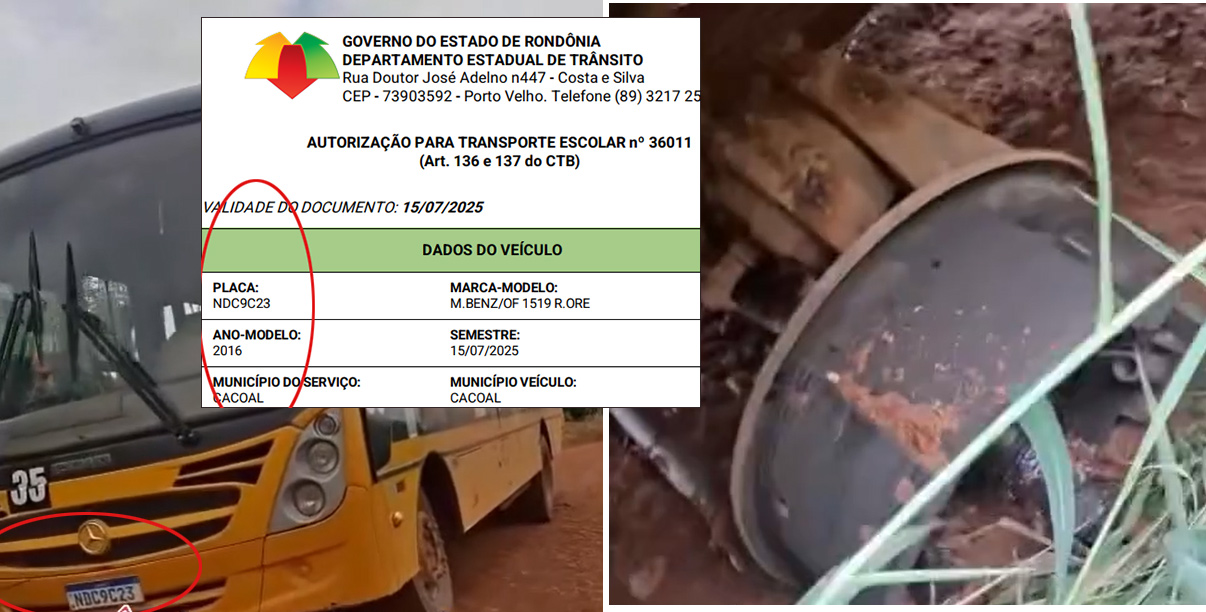 Den&uacute;ncias citam poss&iacute;vel interfer&ecirc;ncia pol&iacute;tica no transporte escolar de Cacoal e v&iacute;deo de &ocirc;nibus sem roda amplia alerta
