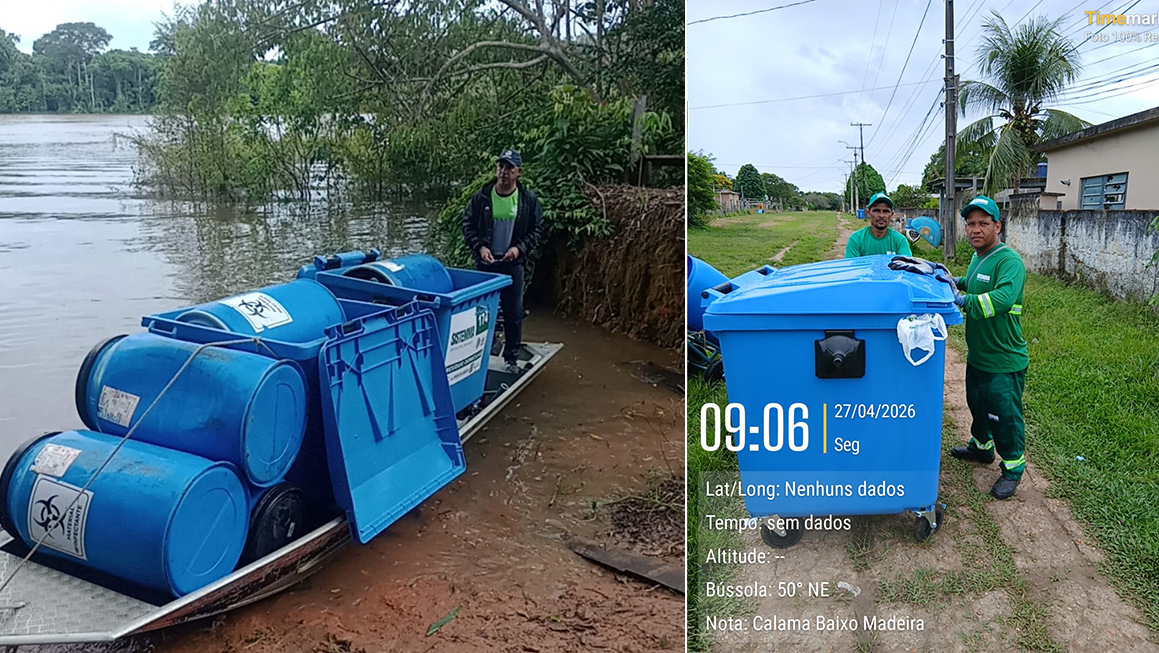 V&iacute;deo: Sistemma inicia coleta nos distritos de Porto Velho com opera&ccedil;&atilde;o di&aacute;ria e primeiro dia sem intercorr&ecirc;ncias
