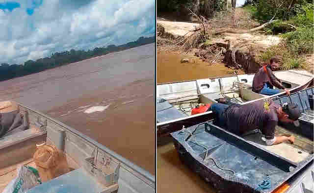 Quatro homens desaparecem ap&oacute;s naufr&aacute;gio no rio Machado em Machadinho do Oeste
