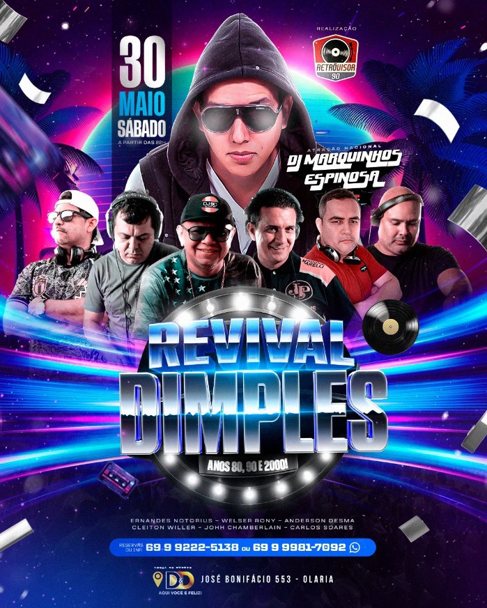 Revival Dimples Dance promete noite &eacute;pica de flashback e nostalgia no dia 30