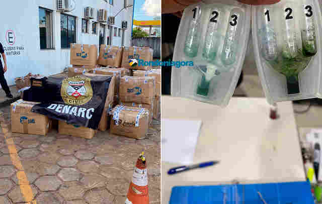 Denarc e Receita Federal apreendem carga com 10 mil frascos de subprodutos de coca&iacute;na na BR-364