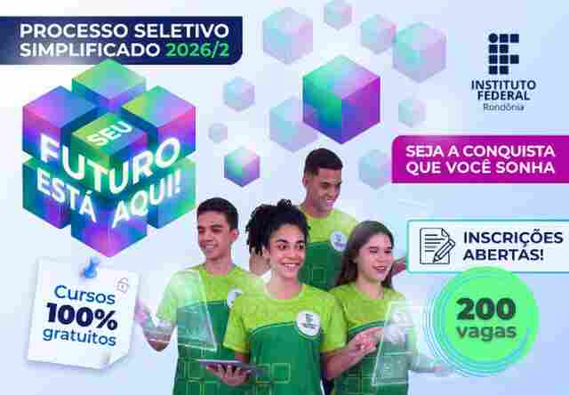 IFRO abre sele&ccedil;&atilde;o com 400 vagas para cursos t&eacute;cnicos e gradua&ccedil;&otilde;es